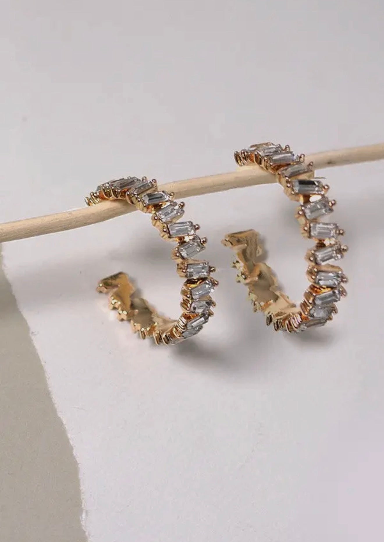 Crystal Hoop Earrings
