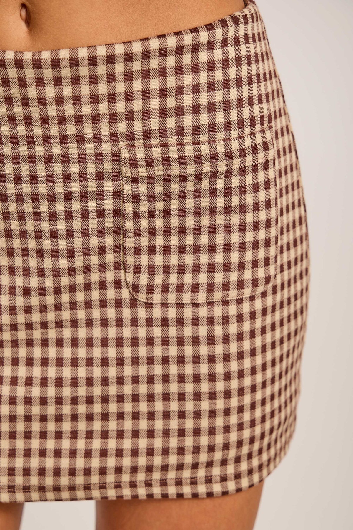 Gingham girl mini skirt