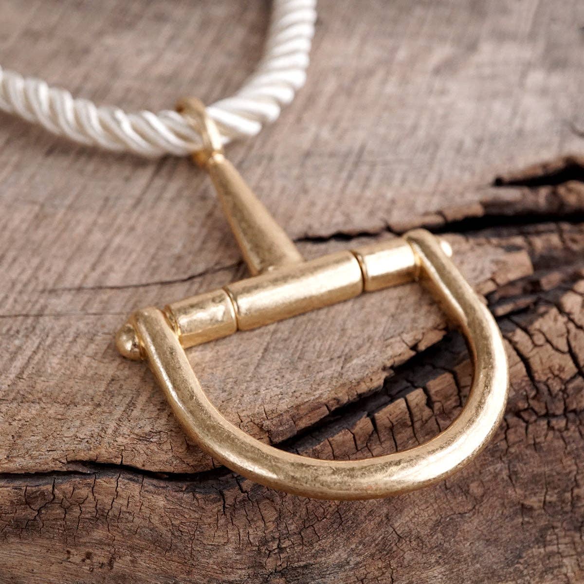 Horse Bit Pendant Statement Rope Necklace – Stable Gate
