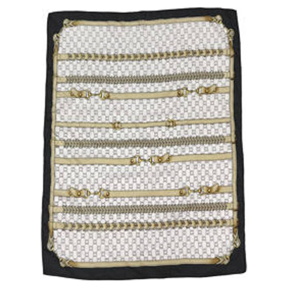 EQUESTRIAN HORSEBIT STRAP PRINT SILKY BANDANA SQ, ISC 94663