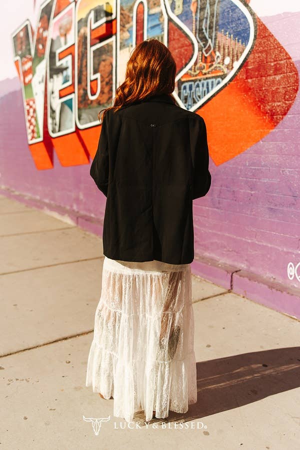 White Lace Maxi Skirt