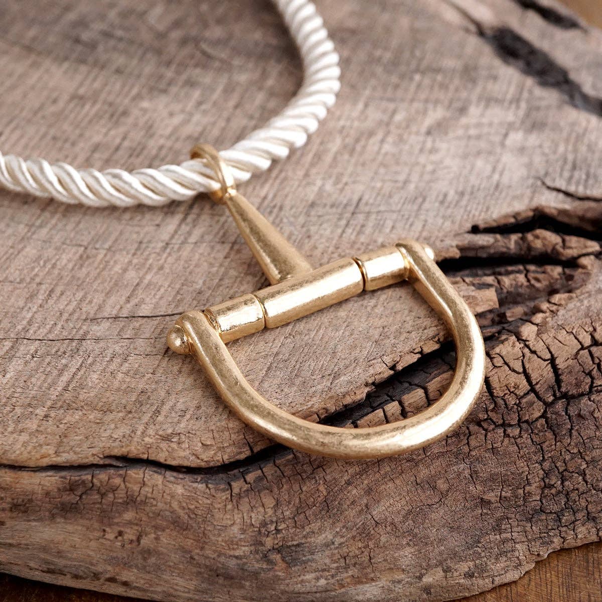 Horse Bit Pendant Statement Rope Necklace – Stable Gate