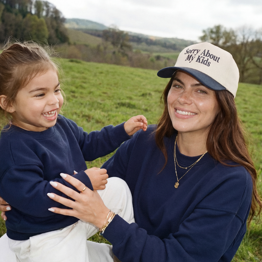 SORRY ABOUT MY KIDS TRUCKER HAT