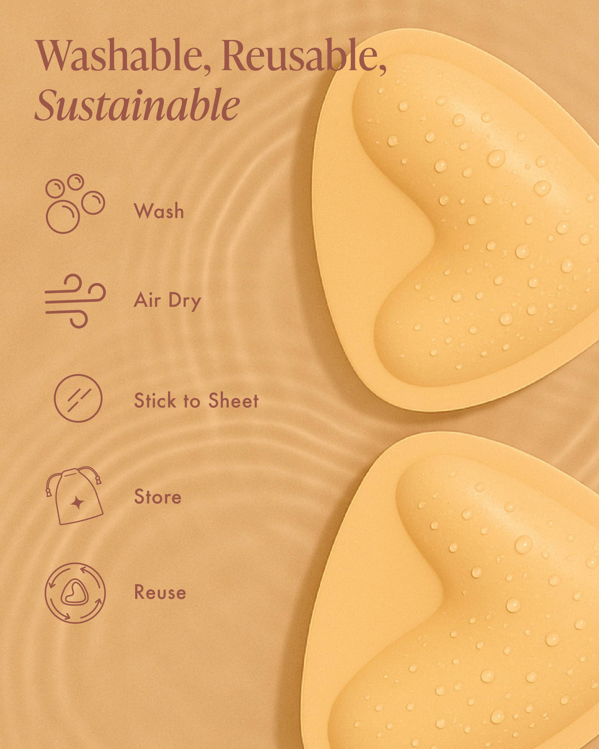 Double-Sided Sticky Push Up Inserts