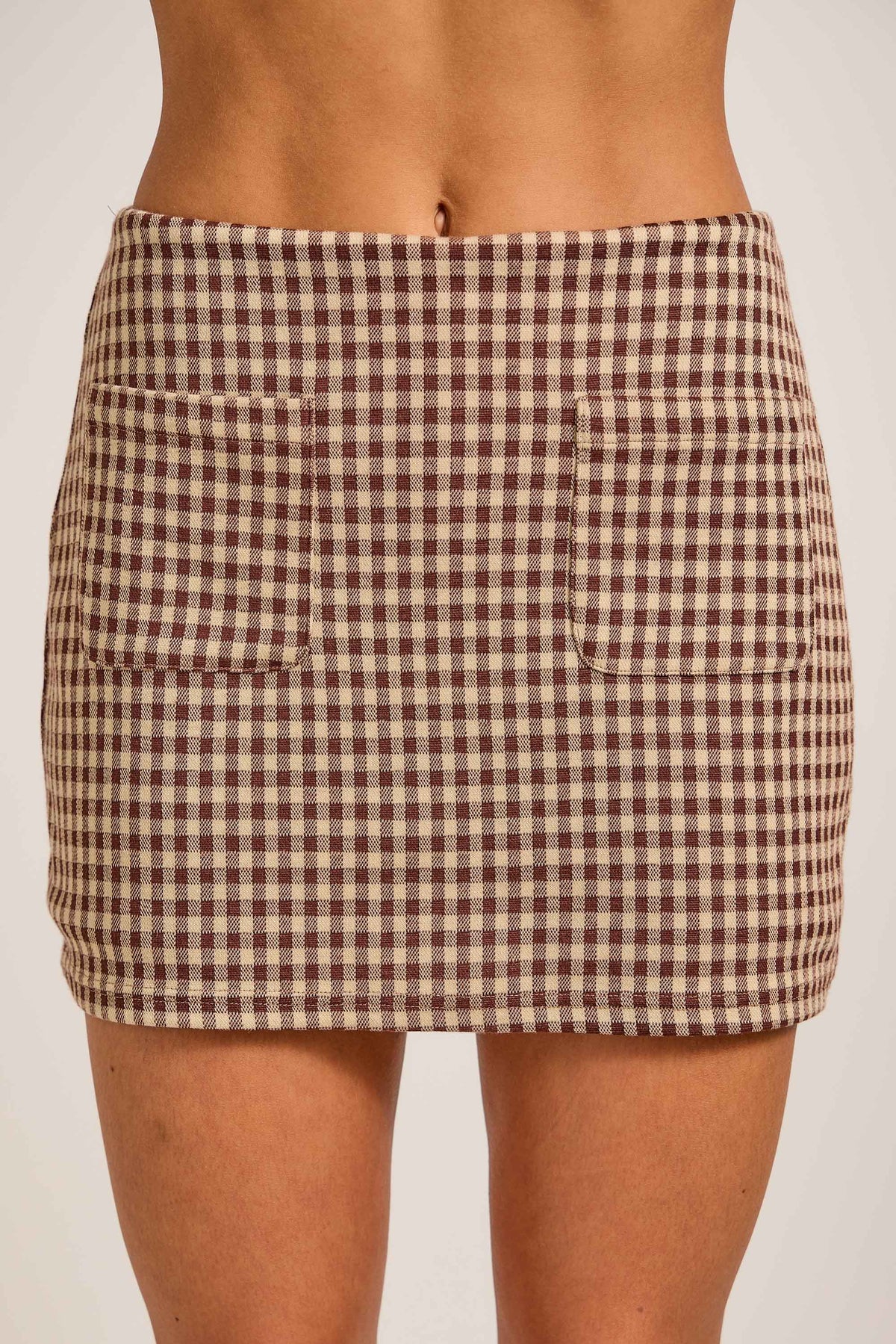 Gingham girl mini skirt