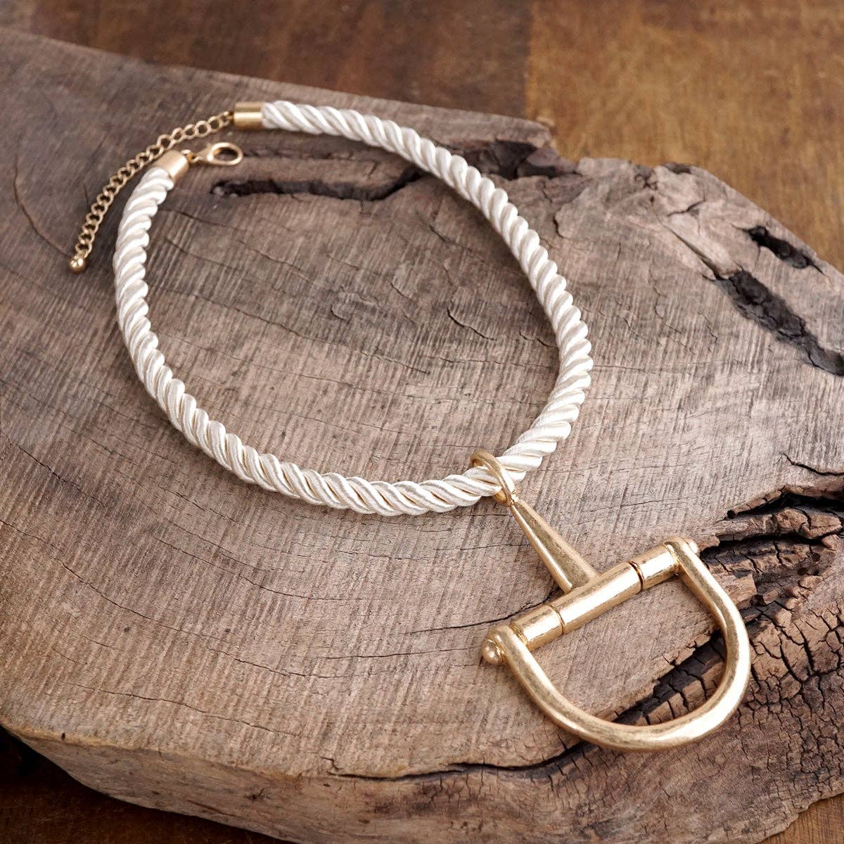 Horse Bit Pendant Statement Rope Necklace – Stable Gate