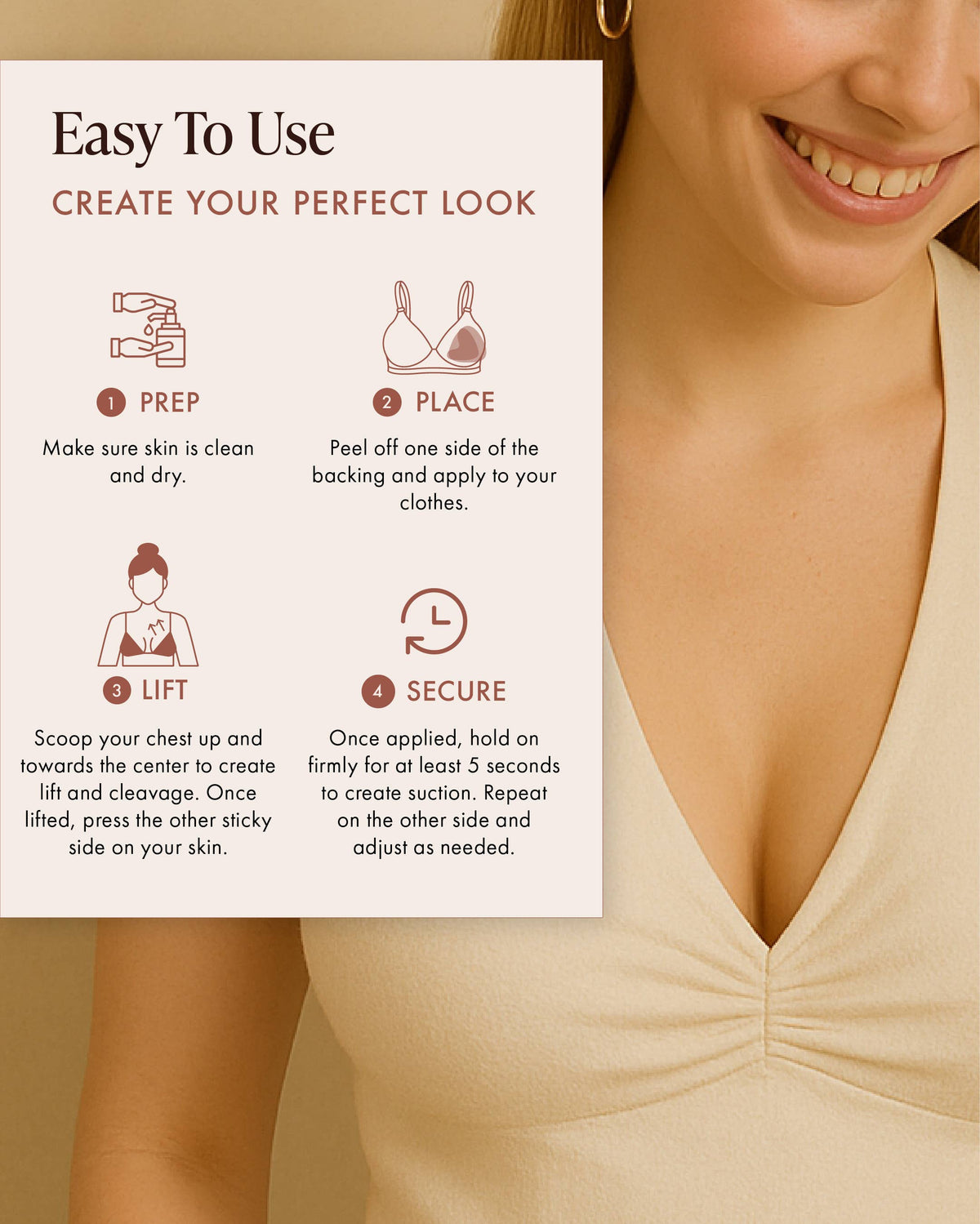 Double-Sided Sticky Push Up Inserts