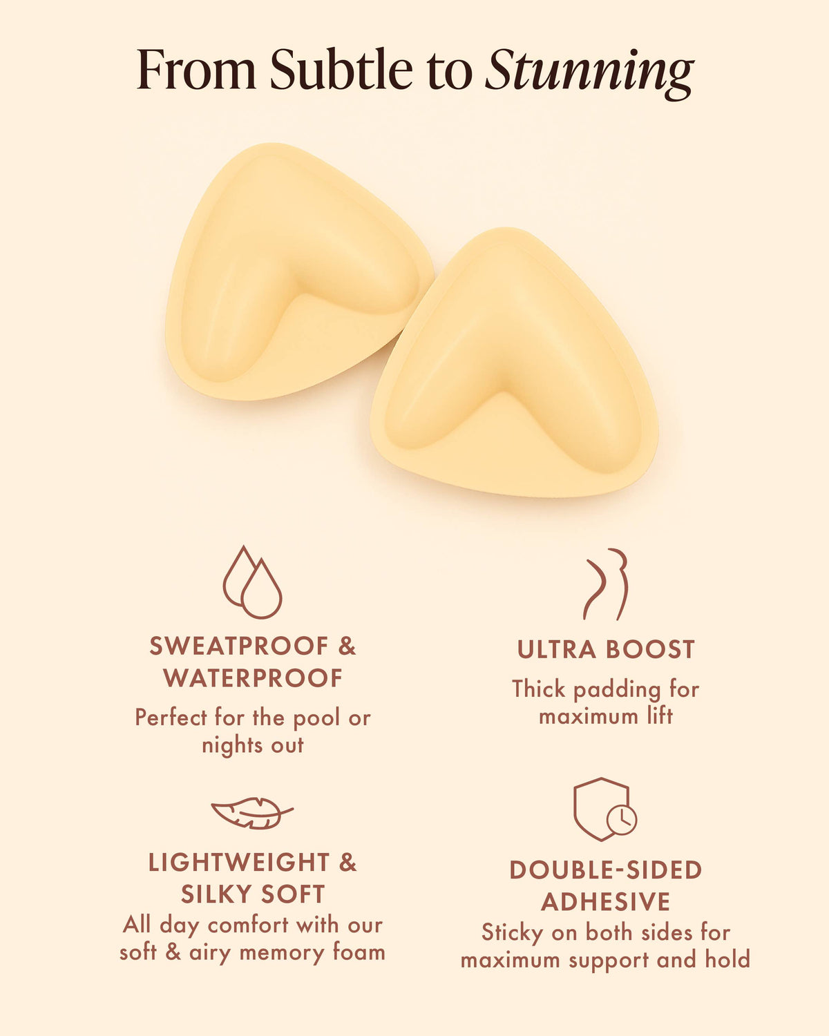 Double-Sided Sticky Push Up Inserts