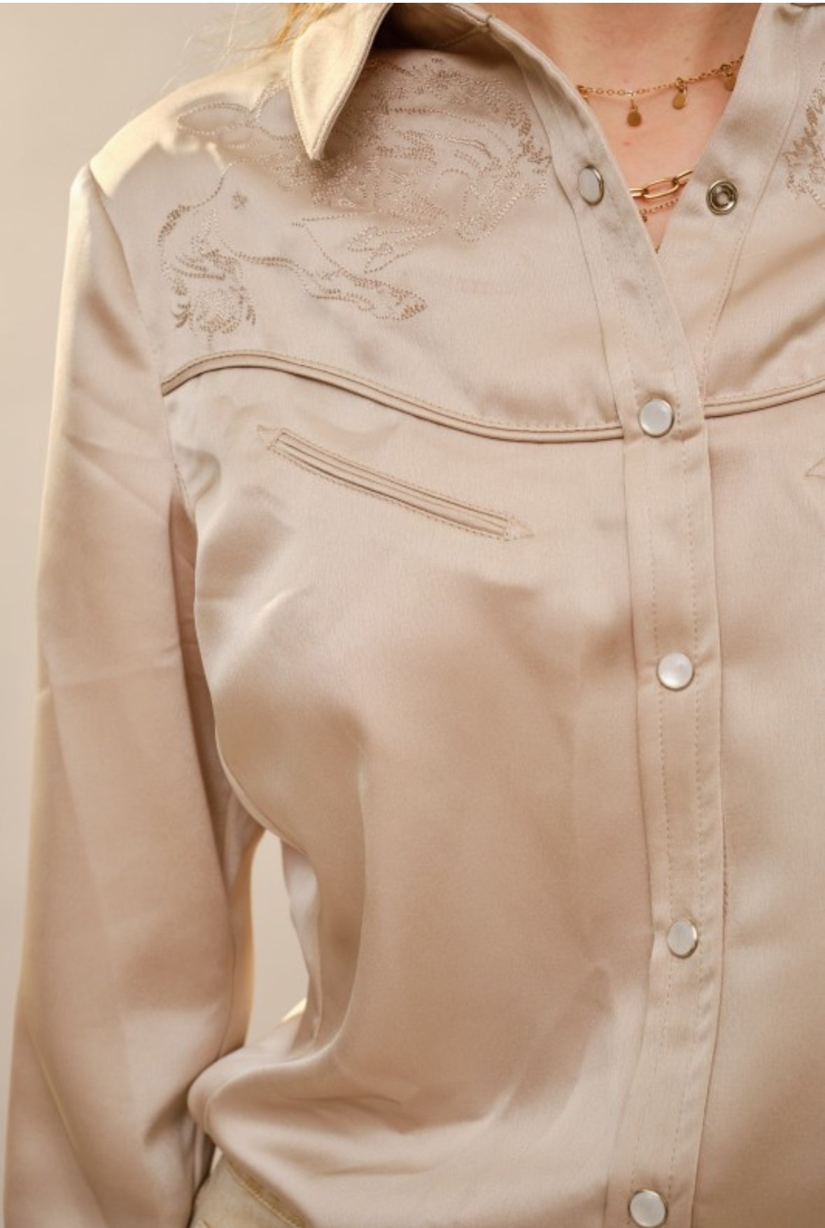 Satin Western Snap Shirt