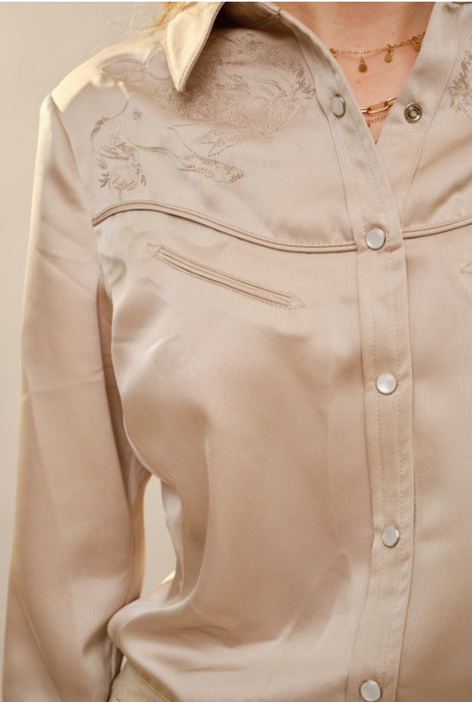 Satin Western Snap Shirt