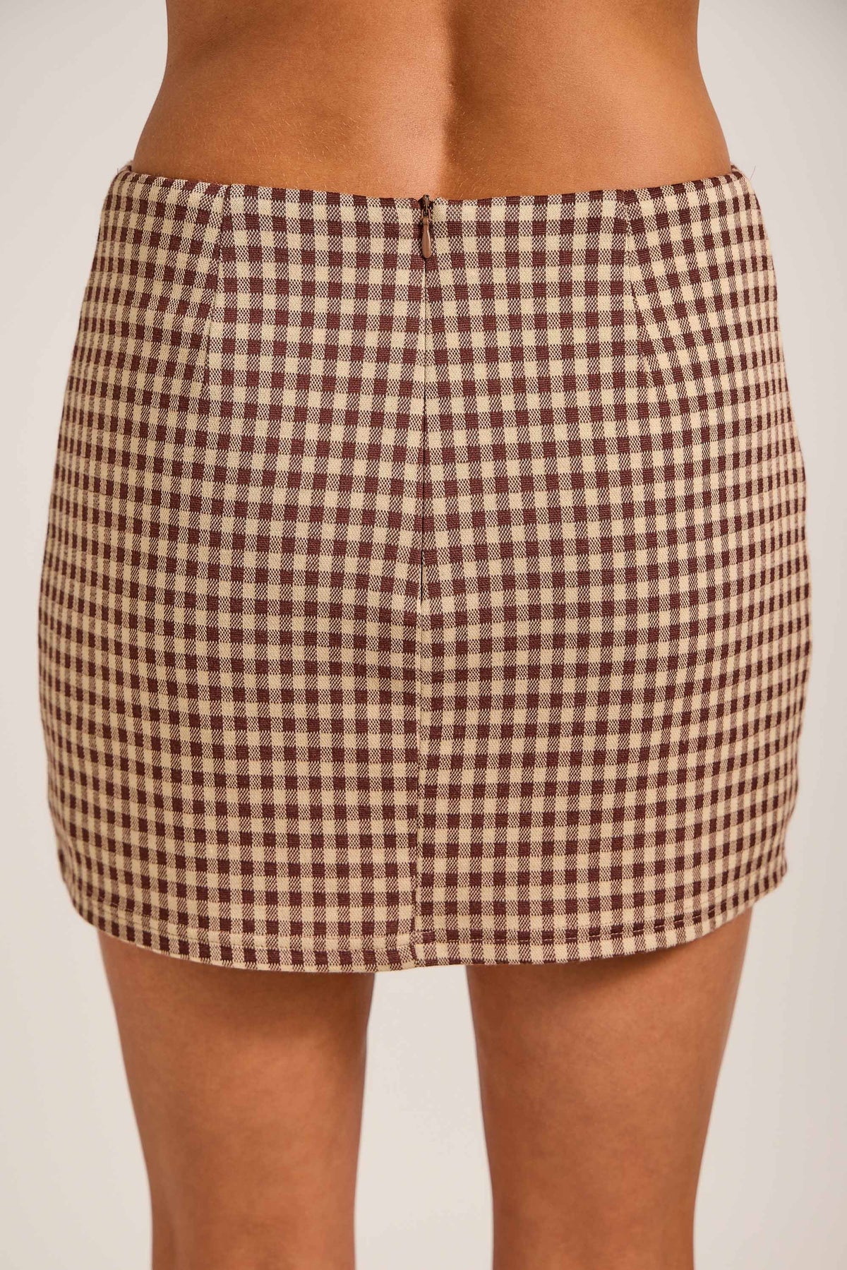 Gingham girl mini skirt