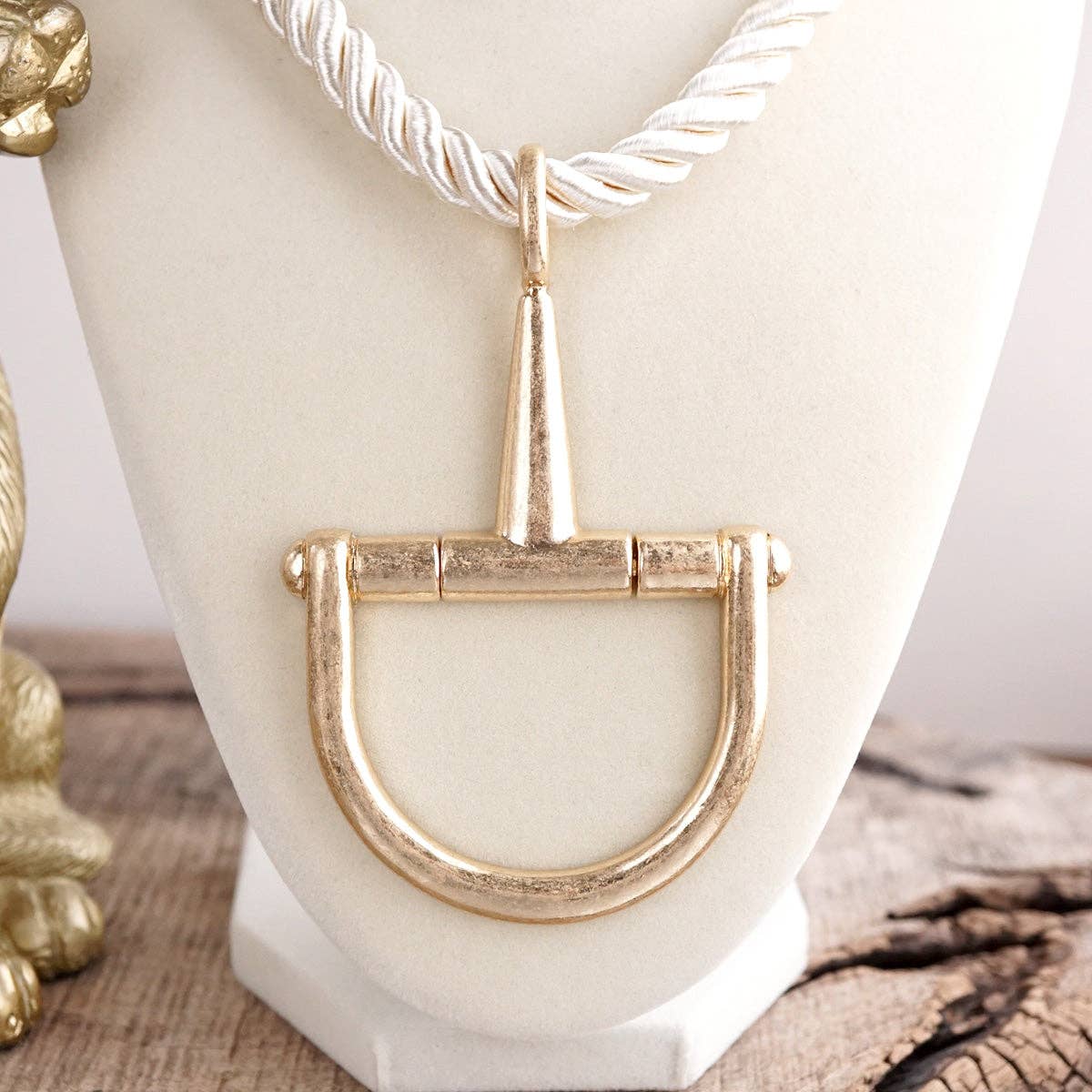Horse Bit Pendant Statement Rope Necklace – Stable Gate
