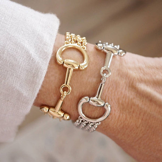 Polished Rider – Rolo Chain Horse Bit Bracelet