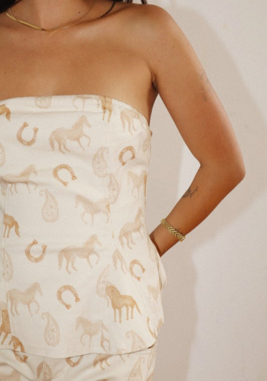 Horseshoe Strapless Top