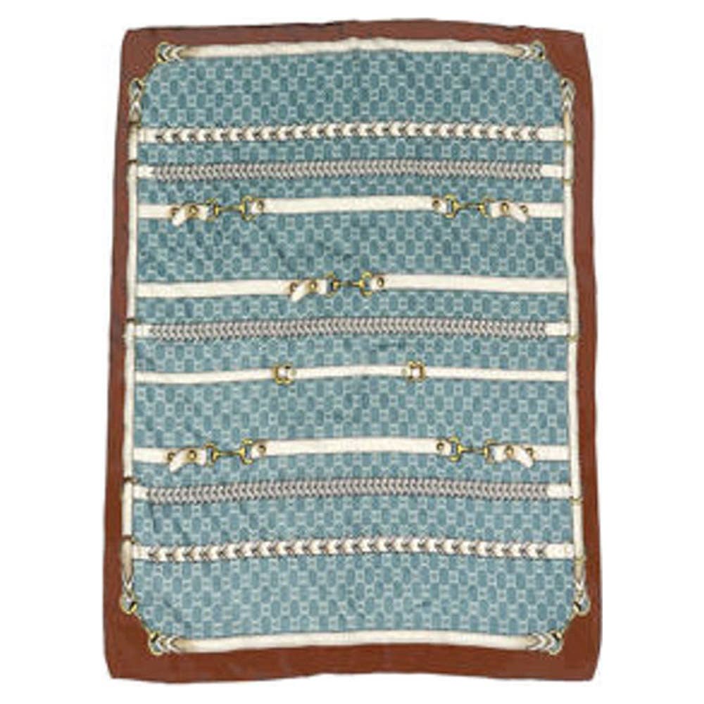 EQUESTRIAN HORSEBIT STRAP PRINT SILKY BANDANA SQ, ISC 94663