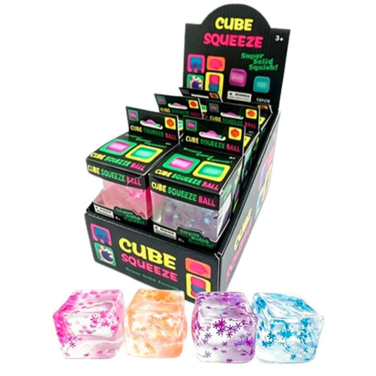 CUBE FLAKES SQUISHY SQUEEZE  TOY  12 UNITS , FLR 8103