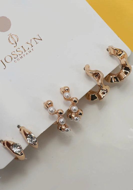 Multi Trio Earring Set