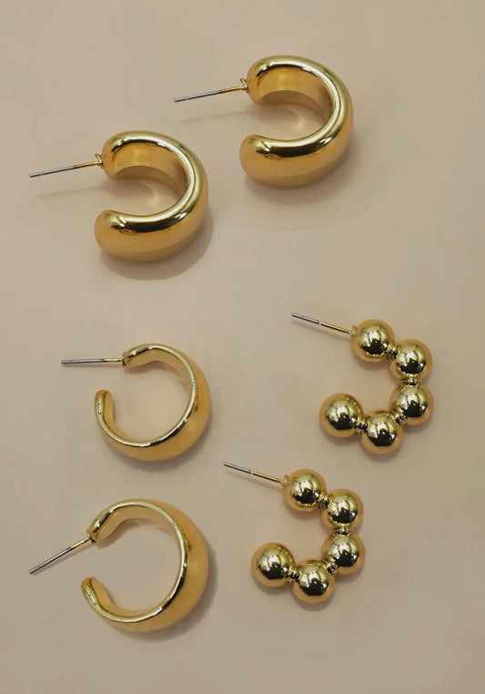 Gold Statement Trio Set