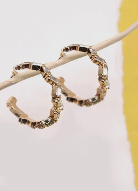 Crystal Hoop Earrings