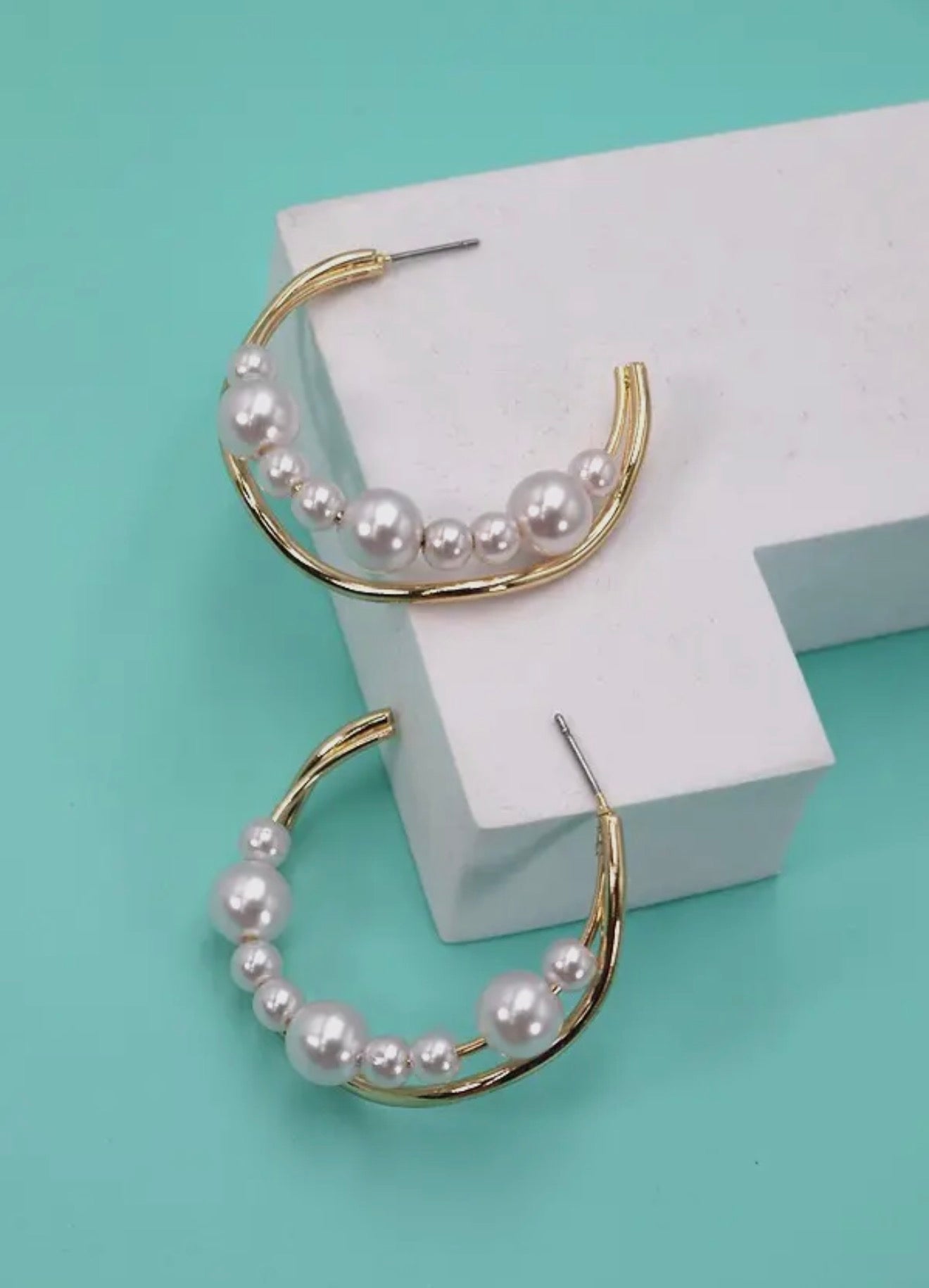 Pearl Hoop Earrings