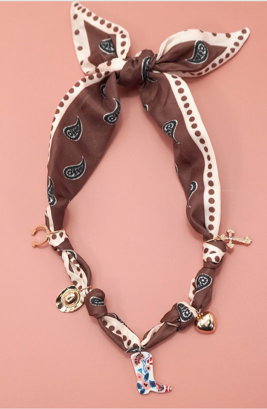 Boot Scarf Charm Necklace