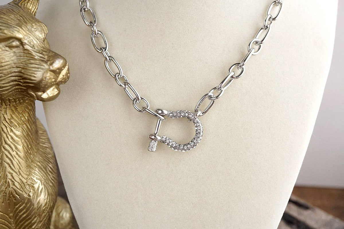 Shackle Chain Toggle Necklace - Gold Silver – Harbor Gleam