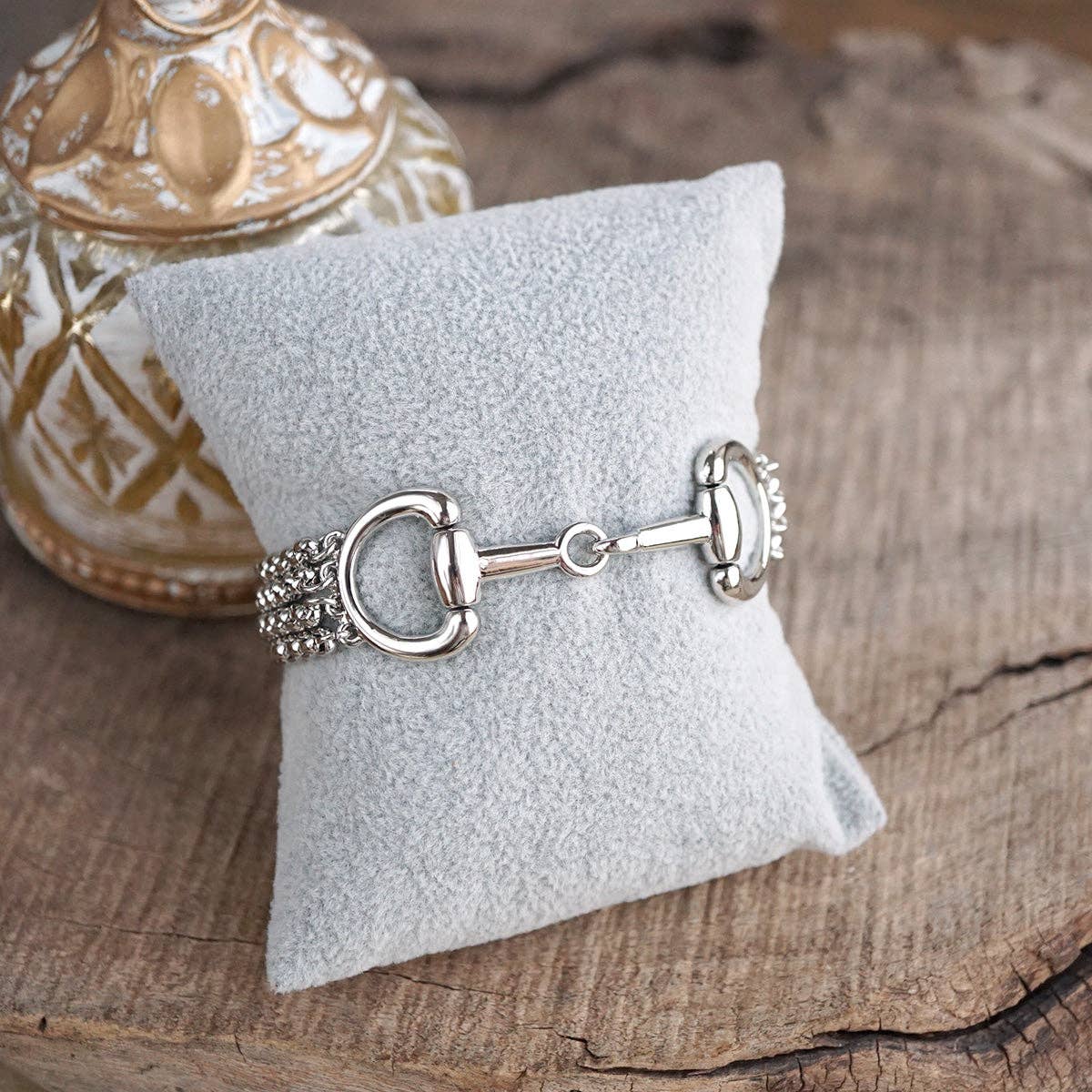 Polished Rider – Rolo Chain Horse Bit Bracelet